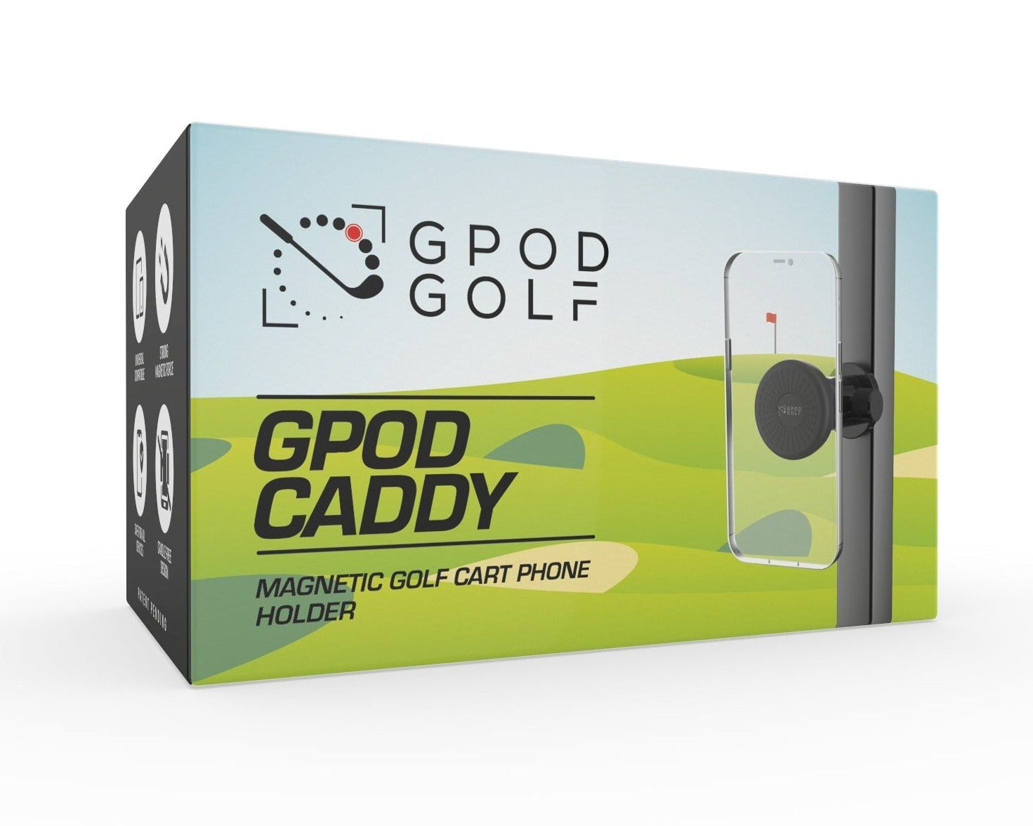 GPOD GOLF Gpod Caddy Magnetic golf cart phone holder packaging