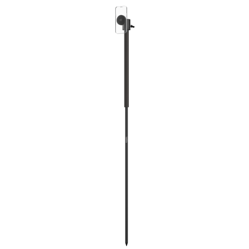 GPOD Phone Holder with an iphone mounted to the adjustable magnetic head