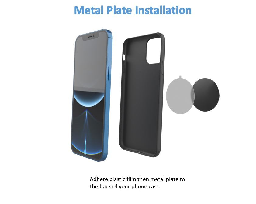 metal plate installation for phones with cases for the gpod caddy